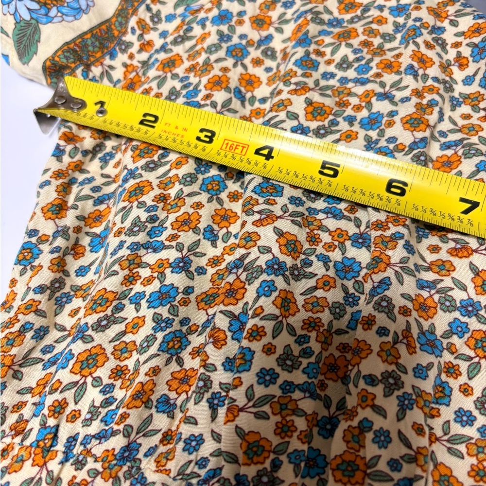 Prairie Dress in a medium ditsy floral print, cap sleeve and tiered midi. - Picture 10 of 11